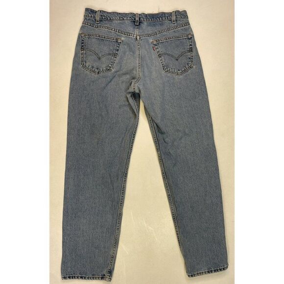 VINTAGE Levi's 550 Relaxed Fit Denim Jeans Men 34 X 31 Blue Tag Size 36 x 32 USA - Picture 3 of 9